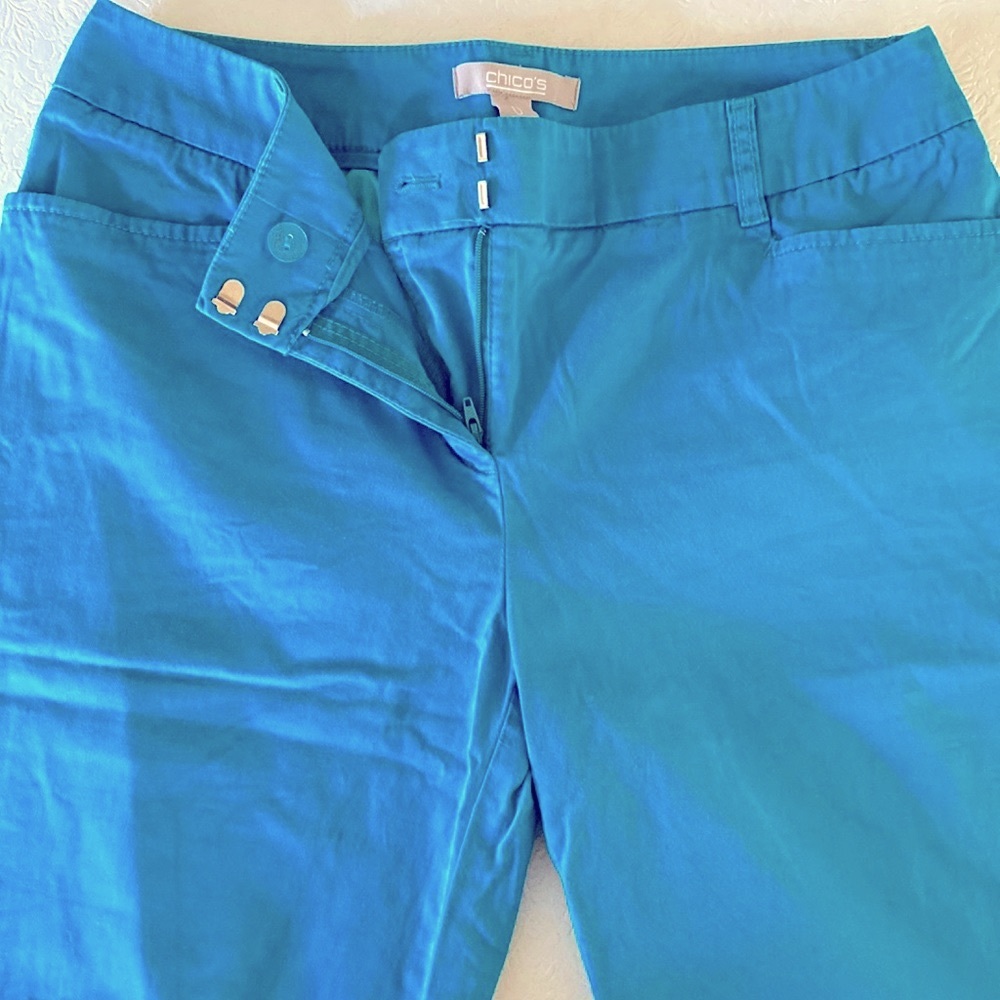 Chico’s teal tapered pants